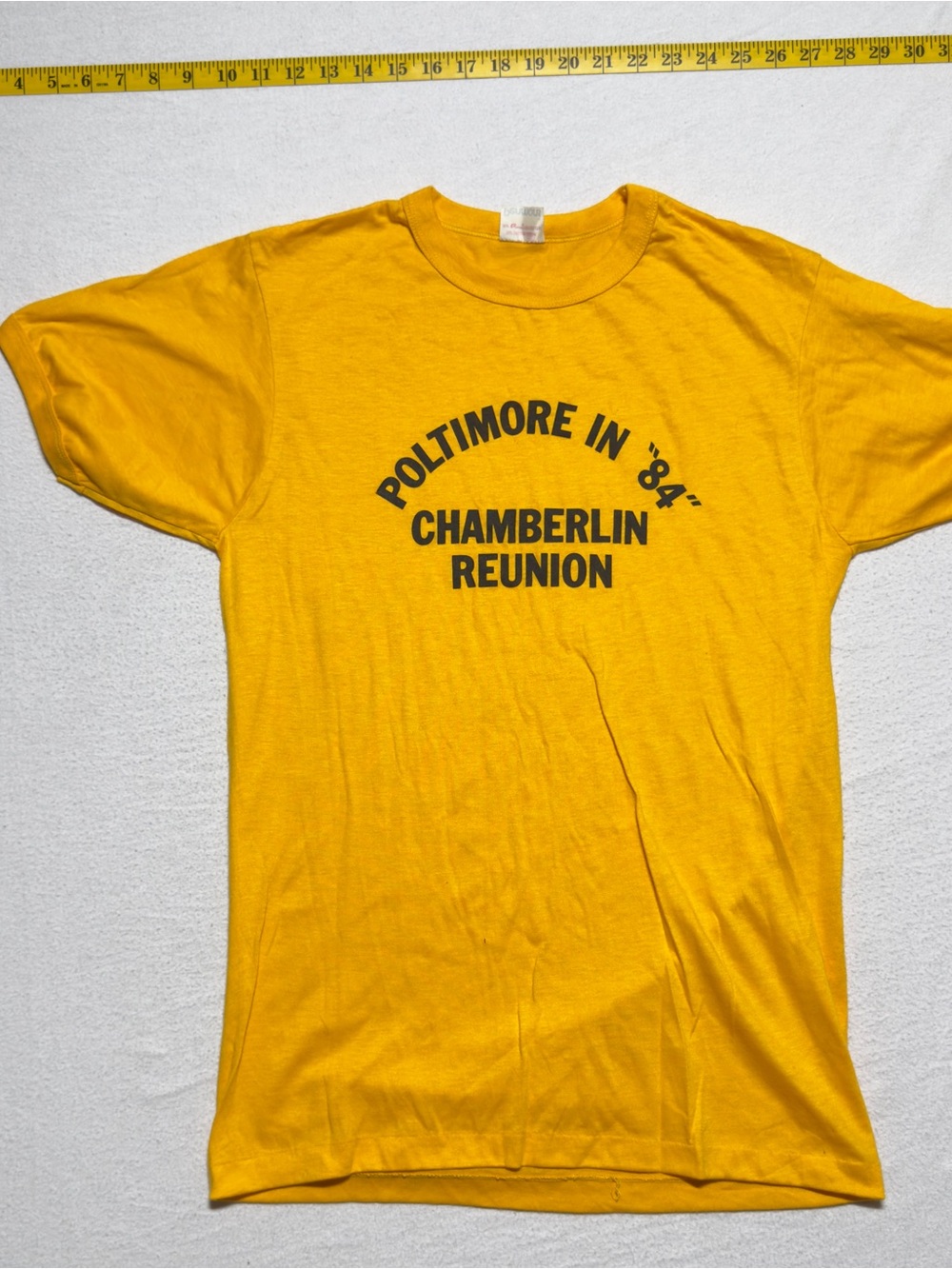 1984 vintage Chamberlin Reunion '84 Short-Sleeve T-Shirt - Yellow